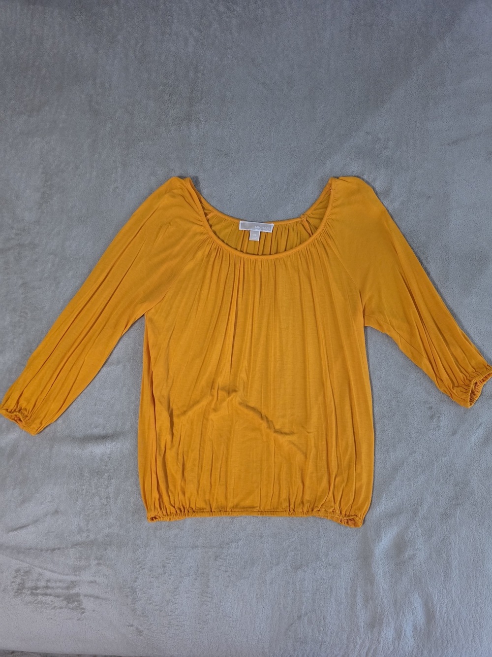 MICHAEL Michael Kors Mustard Scoop Neck Long Sleeve Top